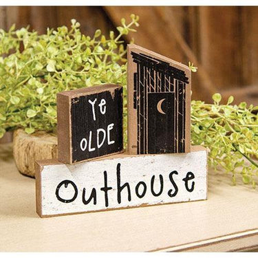 3 Set Ye Olde Outhouse Blocks - The Fox Decor